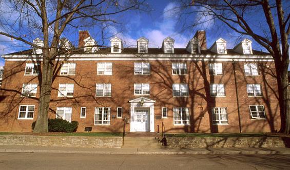Photo of the front of Read Hall, located on East Green