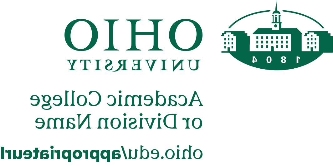 Ohio University formal logo lockup with unit and website